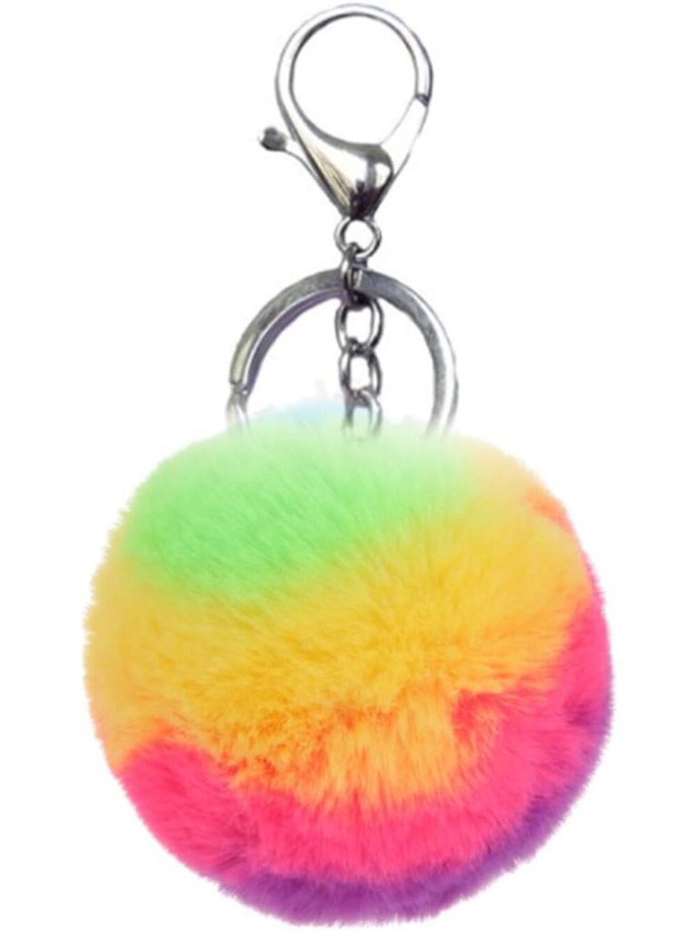 Pom Pom Keychain Artificial Fur Ball Keychains Fluffy Tote Pendant Car Bag Charm